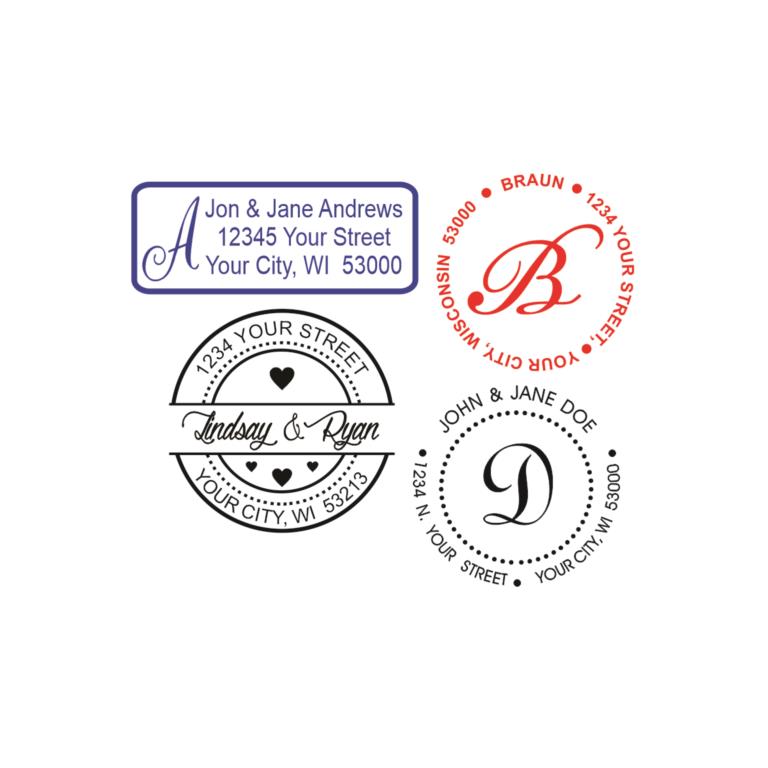 CUSTOM ADDRESS STAMPS & MONOGRAMS